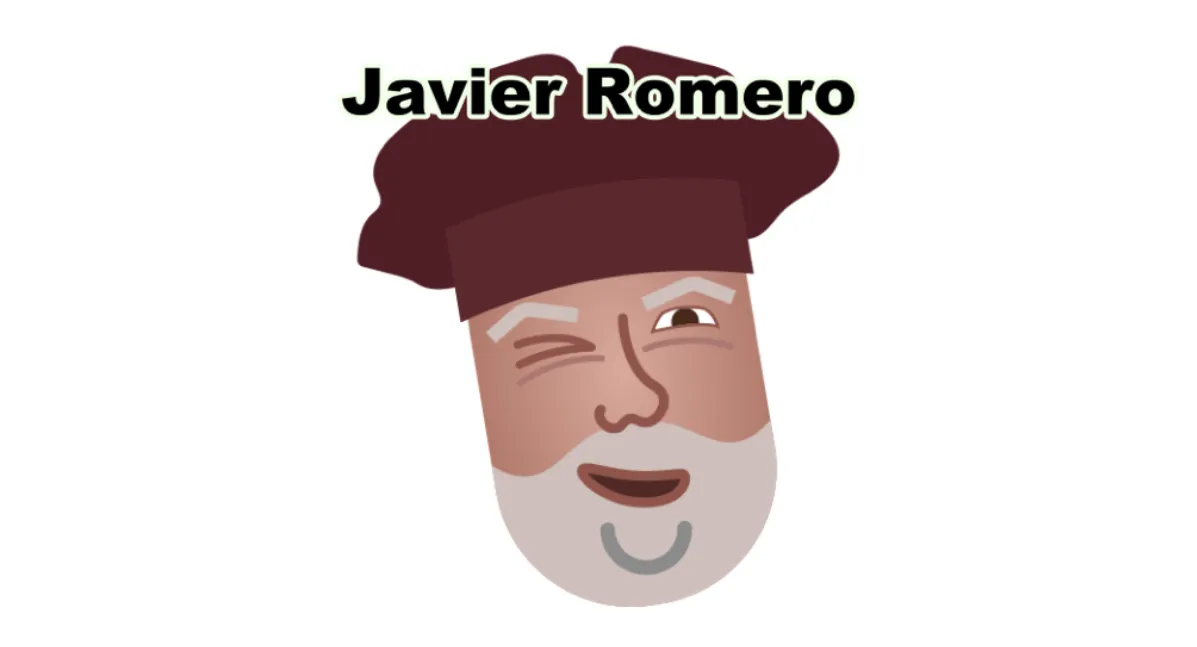 Emoji style logo for Spanish chef Javier Romero, the face of Cocina Familiar con Javier Romero