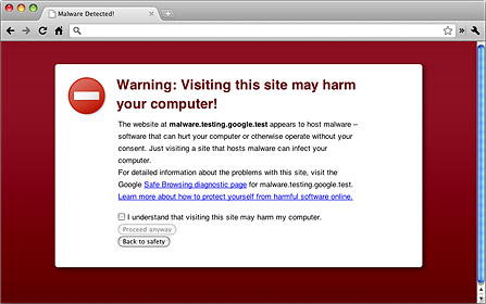 التصفح الآمن في Google Chrome
